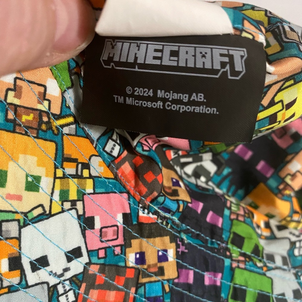 Minecraft Reversible Bucket Hat, Unisex, Cotton, NWOT, Youth Sz OS, Novelty - Picture 9 of 12